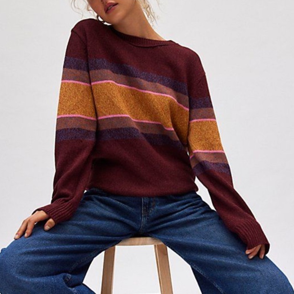 NWOT Urban Outfitters BDG Oaklyn Oversized Crew Neck Pullover Sweater Size Small